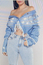 Load image into Gallery viewer, ripple' denim jacket
